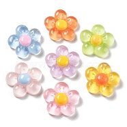 Translucent Resin Cabochons, Flower, Mixed Color, 20.5x21.5x6mm(X-RESI-H155-01)