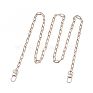 Iron Paperclip Chains Bag Straps, Wallet Chains, with Alloy Swivel Clasps, for Replacement Shoulder Bag Accessories, Light Gold, 46.45 inch(118cm)(X-AJEW-BA00001)