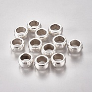 Large Hole Beads, Tibetan Style European Beads, Cadmium Free & Lead Free , Rondelle, Antique Silver, about 6mm long, 12mm wide, Hole: 8mm(X-AB5411Y)