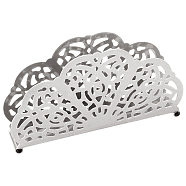 Gorgecraft 304 Stainless Steel Napkin Holder, Hollow with Flower Pattern, Stainless Steel Color, 13.5x2.65x7.8cm(DJEW-GF0001-17)