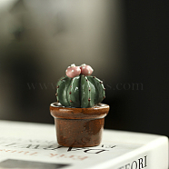 Porcelain Cactus Display Decorations, for Home, Garden Decoration, Dark Green, 47mm(PORC-PW0001-093-26)