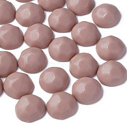 Opaque Acrylic Cabochons, Faceted, Half Round, Rosy Brown, 23x22x11mm, about 140pcs/500g(MACR-S373-138-A13)
