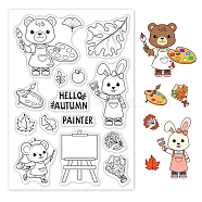PVC Plastic Stamps, for DIY Scrapbooking, Photo Album Decorative, Cards Making, Stamp Sheets, Animal Pattern, 16x11x0.3cm(DIY-WH0167-56-824)