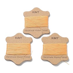 Waxed Nylon Cord, Moccasin, 0.45mm, about 21.87 yards(20m)/card(YC-E005-0.45mm-04)