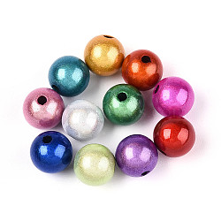 50Pcs Spray Painted Acrylic Beads, Miracle Beads, Round, Bead in Bead, Mixed Color, 8mm, Hole: 2mm(MACR-YW0003-49)