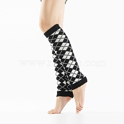 Polyacrylonitrile Fiber Yarn Sock, for Warming, Black, 420x110mm(COHT-PW0001-21A)