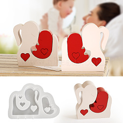 Infant & Mom Decoration DIY Silhouette Silicone Bust Statue Molds, Resin Casting Molds, for Half-body Sculpture UV Resin, Epoxy Resin Craft Making, for Mother's Day, Human, 170x122x26mm, Inner Diameter: 65~100x37~82mm(DIY-K073-17)