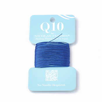 DIY Jewelry Findings, Nylon Thread, Blue, 0.1mm, about 6m/roll