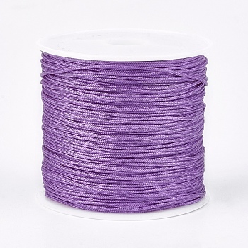 Nylon Thread, Nylon Jewelry Cord for Custom Woven Jewelry Making, Medium Purple, 0.8mm, about 49.21 yards(45m)/roll