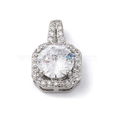 micro cuivres ouvrent pendentifs de zircons(KK-Q047-01A)-1