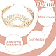 2Pcs 2 Colors Crown & Leaf Alloy Hair Bands(OHAR-GO0001-11)-3