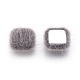 Faux Mink Fur Covered Cabochons(WOVE-F021-04S-02)-2