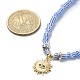 Alloy Pendant Necklace with Glass Seed Beaded Chains(NJEW-JN04381)-3