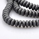 Matte Style Electroplate Non-magnetic Synthetic Hematite Rondelle Beads Strands(G-M079-02)-1