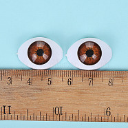 Craft Plastic Doll Eyeballs, Halloween Horor Props, Horse Eye, Saddle Brown, 16x23mm(DOLL-PW0004-17D)