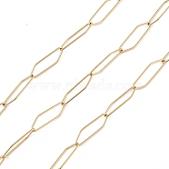 304 Stainless Steel Rhombus Link Chain, Unwelded, with Spool, Golden, 22.5x6.5x1mm, about 32.81 Feet(10m)/Roll(CHS-C006-20G)