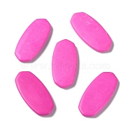 Dyed Natural Howlite Cabochons, Oval, Violet, 32.5x14.5x3.5mm(G-P510-03)