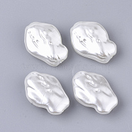 ABS Plastic Imitation Pearl Beads, Nuggets, Creamy White, 25x17.5x8.5mm, Hole: 1.5mm(X-OACR-T022-09)