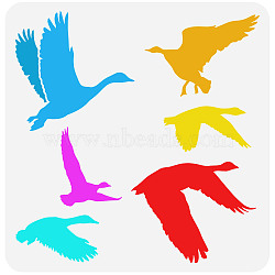 PET Hollow Out Drawing Painting Stencils, for DIY Scrapbook, Photo Album, Bird Pattern, 30x30cm(DIY-WH0391-0361)
