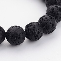 Natural Lava Rock Beads Strands, Round, 16mm, Hole: 1.5mm, about 100~105pcs/500g(G434-11)