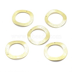 Brass Pendants, Cadmium Free & Nickel Free & Lead Free, Ring, Bumpy, Real 18K Gold Plated, 31x30.5x1mm, Hole: 1.2mm(KK-J279-37G-NR)
