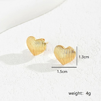 Romantic Metal Heart Earrings for Women, Perfect for Daily Dating Parties.