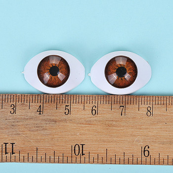 Craft Plastic Doll Eyeballs, Halloween Horor Props, Horse Eye, Saddle Brown, 16x23mm