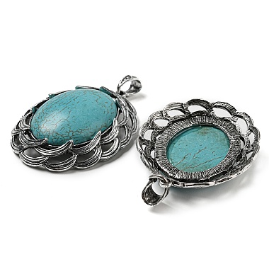 Synthetic Turquoise Big Pendants(G-C104-01A-AS)-2