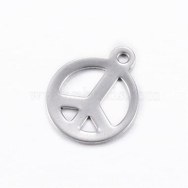 Stainless Steel Color Peace Sign Stainless Steel Charms