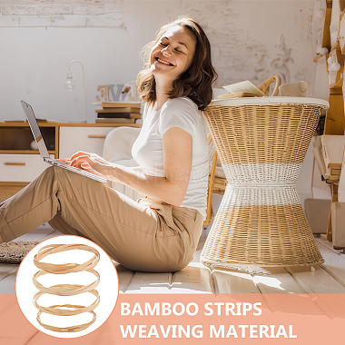 4pc 4 styles de bandes plates en osier de bambou naturel(WOOD-FG0001-38A)-6
