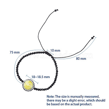 Faceted Rondelle Glass Braided Bead Bracelets(BJEW-JB04808-M)-6