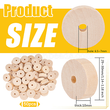 Unfinished Wood Discs(WOOD-WH0022-24)-2