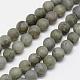 Natural Labradorite Frosted Bead Strands(G-O155-04B-4mm)-1