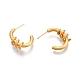 Brass Spiral C-shape Stud Earrings for Women(EJEW-G321-14MG)-3