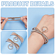 benecreat 2ensemble de bracelets multibrins avec chaînes extensibles en fer(BJEW-BC0001-25)-4