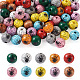 Beadthoven 60pcs 10 couleurs perles en bois naturel(WOOD-BT0001-08)-1