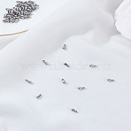 50Pcs 304 Stainless Steel Chain Findings Teardrop Shaped Charms, Chain Extender Drop, Stainless Steel Color, 6x3mm, Hole: 0.5mm(STAS-LP0002-68)