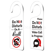 Acrylic Notice Door Hanger Sign, Public Warning Sign, Please Wash Your Hands, Word, 240x90x5mm, 2pcs/set(AJEW-WH0501-011)