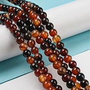 Natural Agate Bead Strands, Dyed, Round, 6mm, Hole: 1mm, about 62~64pcs/strand, 14.76~14.96 inch(37.5~38cm)(G-R173-6mm-05)