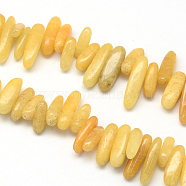 Natural Topaz Jade Stone Bead Strands, Chip, 13~22x6~9x4~9mm, Hole: 1mm, about 60pcs/strand, 15.7 inch(G-R223-17)