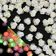 Luminous Resin Decoden Cabochons, Glow in the Dark, Flower, Lemon Chiffon, 7x7x3.5mm(RESI-K036-44)