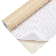 PU Leather Self-adhesive Fabric, Rectangle, Moccasin, 120x40.4x0.08cm(DIY-WH0001-92C)