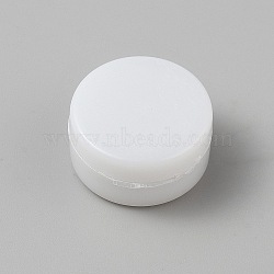 Plastic Rattle Balls Inserts, Ring Boxes Toy Squeakers Bell for Baby Toy, Flat Round, White, 21x11mm(AJEW-WH0542-80C)