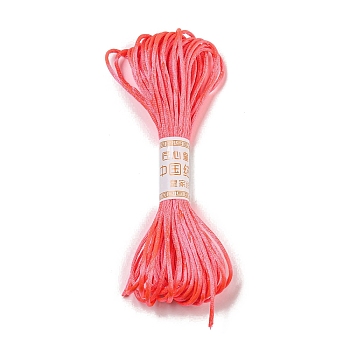 Polyester Embroidery Floss, Cross Stitch Threads, Tomato, 2mm, 10m/bundle
