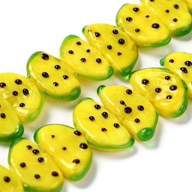 Yellow Fruit Lampwork Beads
