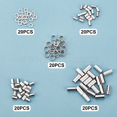 100Pcs 5 Style 304 Stainless Steel Spacer Beads(STAS-UN0030-32)-5