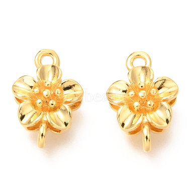 Real 18K Gold Plated Flower Brass Links