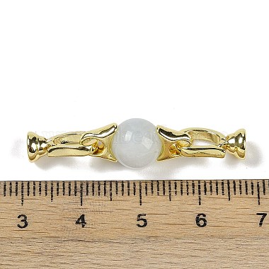 Natural Aquamarine with Brass Fold Over Clasps(G-G141-03G-01)-3