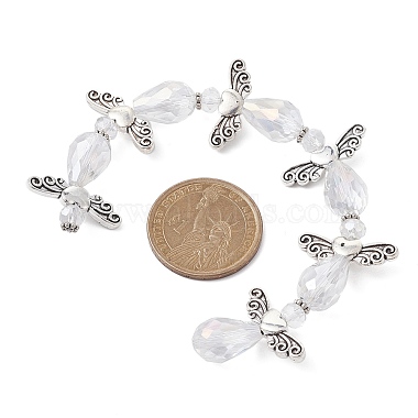 Angel Fairy Shape Electroplate Transparent Glass Beads Strands(AJEW-JB01181-01)-3