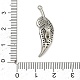 Leaf Brass Micro Pave Cubic Zirconia Enhancer Shortener Bails(KK-F934-07B-P)-3